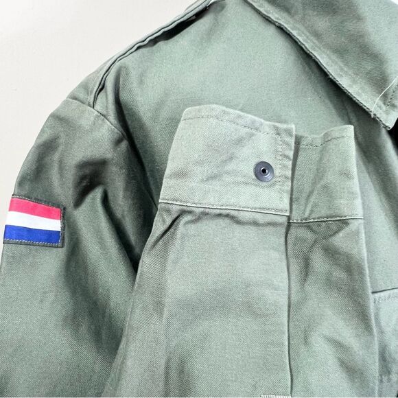 Vtg Green Dutch Netherlands Military Army Jacket Shirt Rotkopf Large - Picture 5 of 11